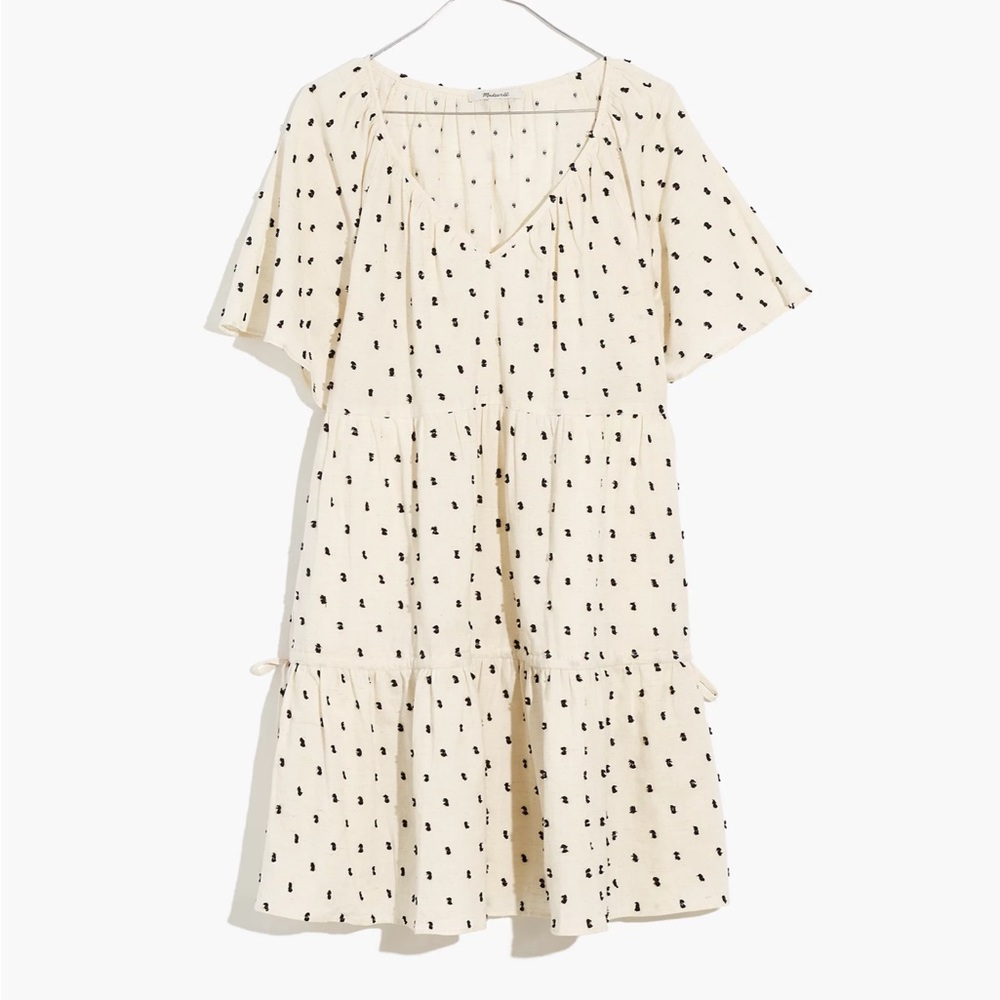 Cotton-Linen Lorelei Mini Dress in Clip Dot